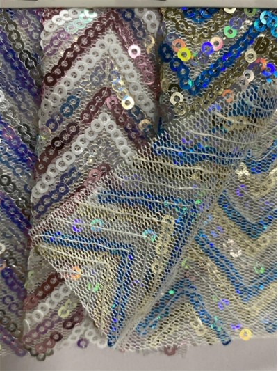 GZ-XP  珠片閃光網布  幅寬：125-130cm   成分：100%滌綸  珠片PET 正面照